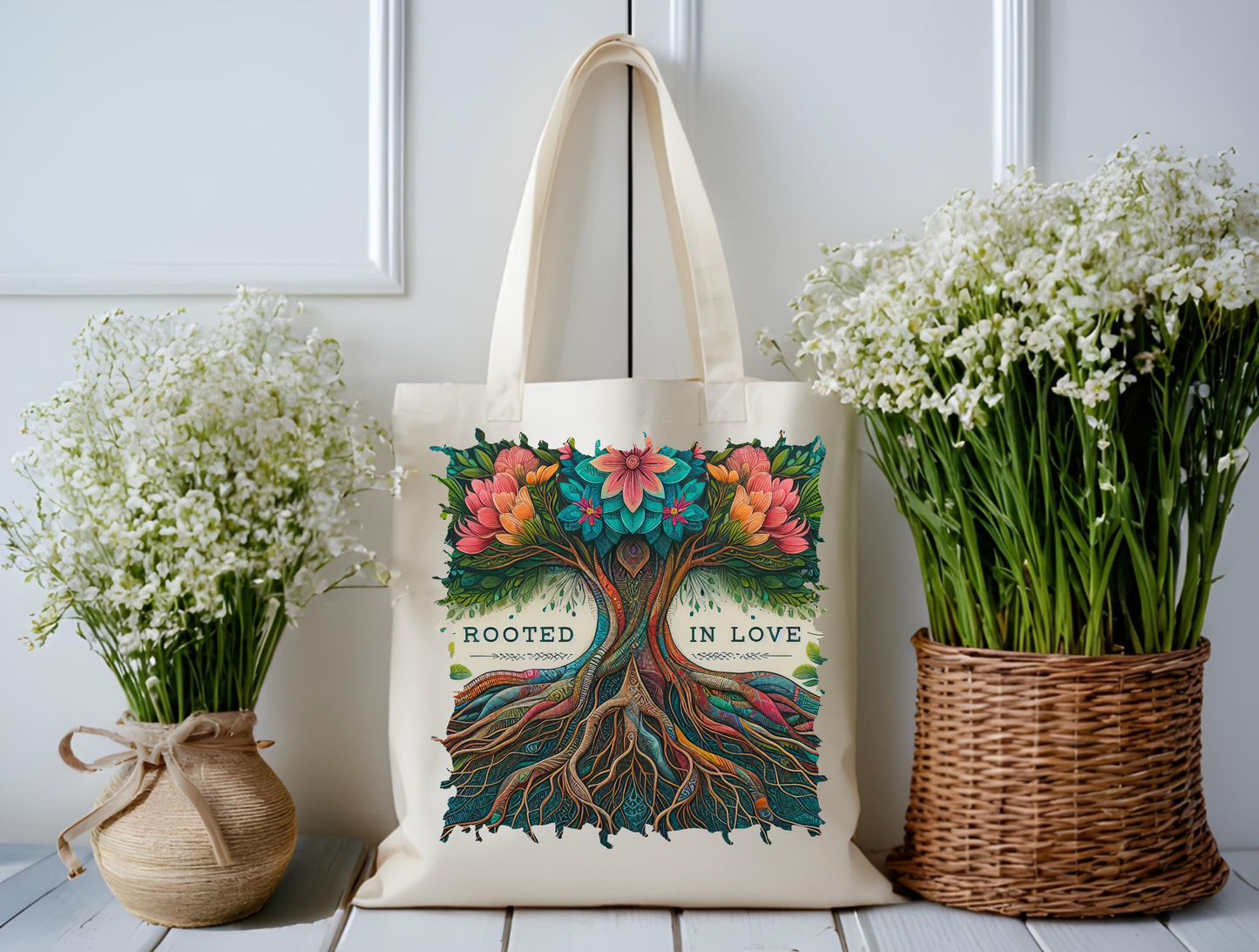 Rooted in Love Canvas Tote Bag