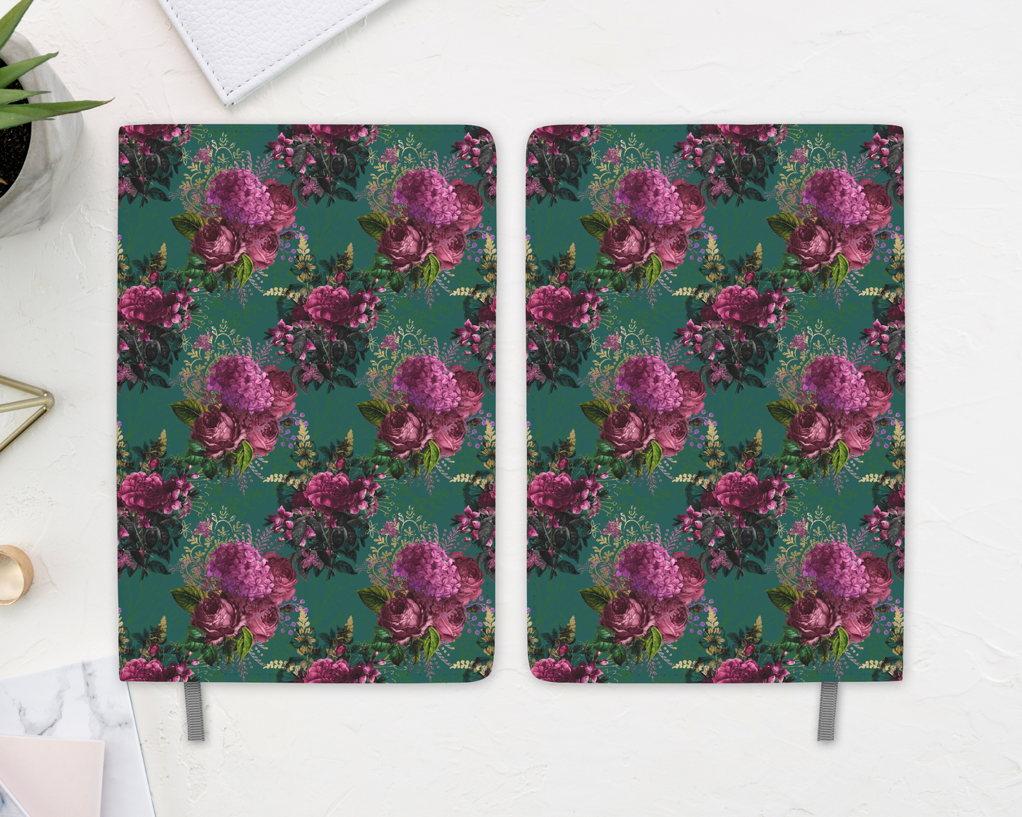 “Outshine the Darkness” Emerald Floral Spirit Journal