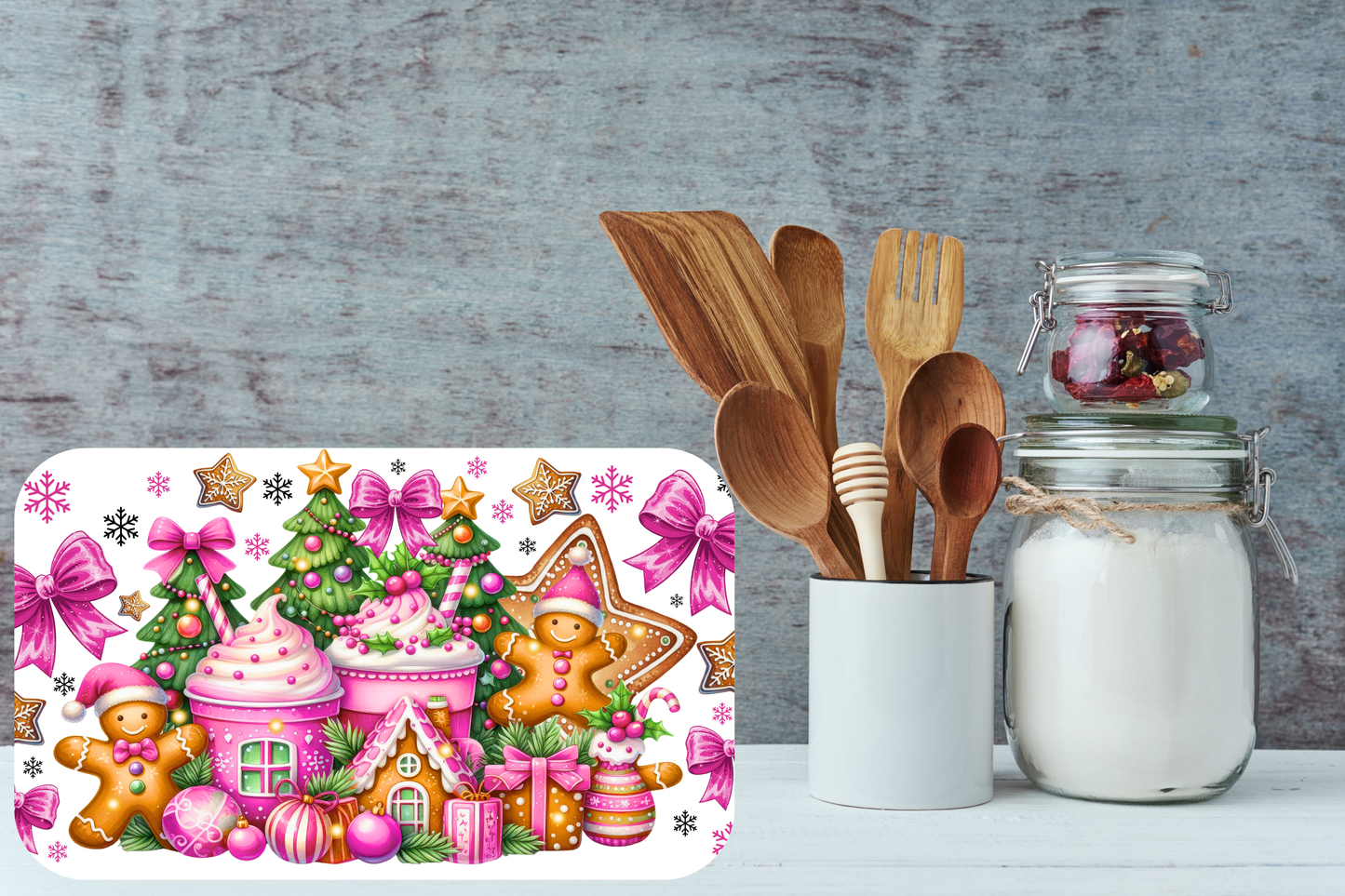 Sweet Holiday Gingerbread Wonderland Cutting Board