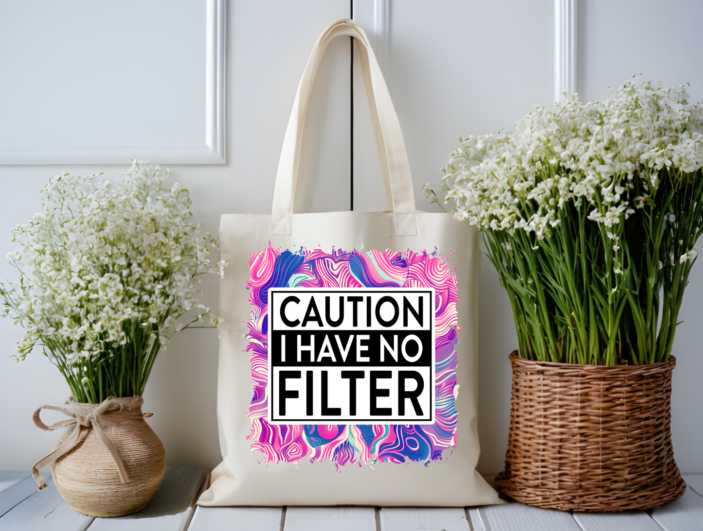 No Filter Vibes Tote Bag