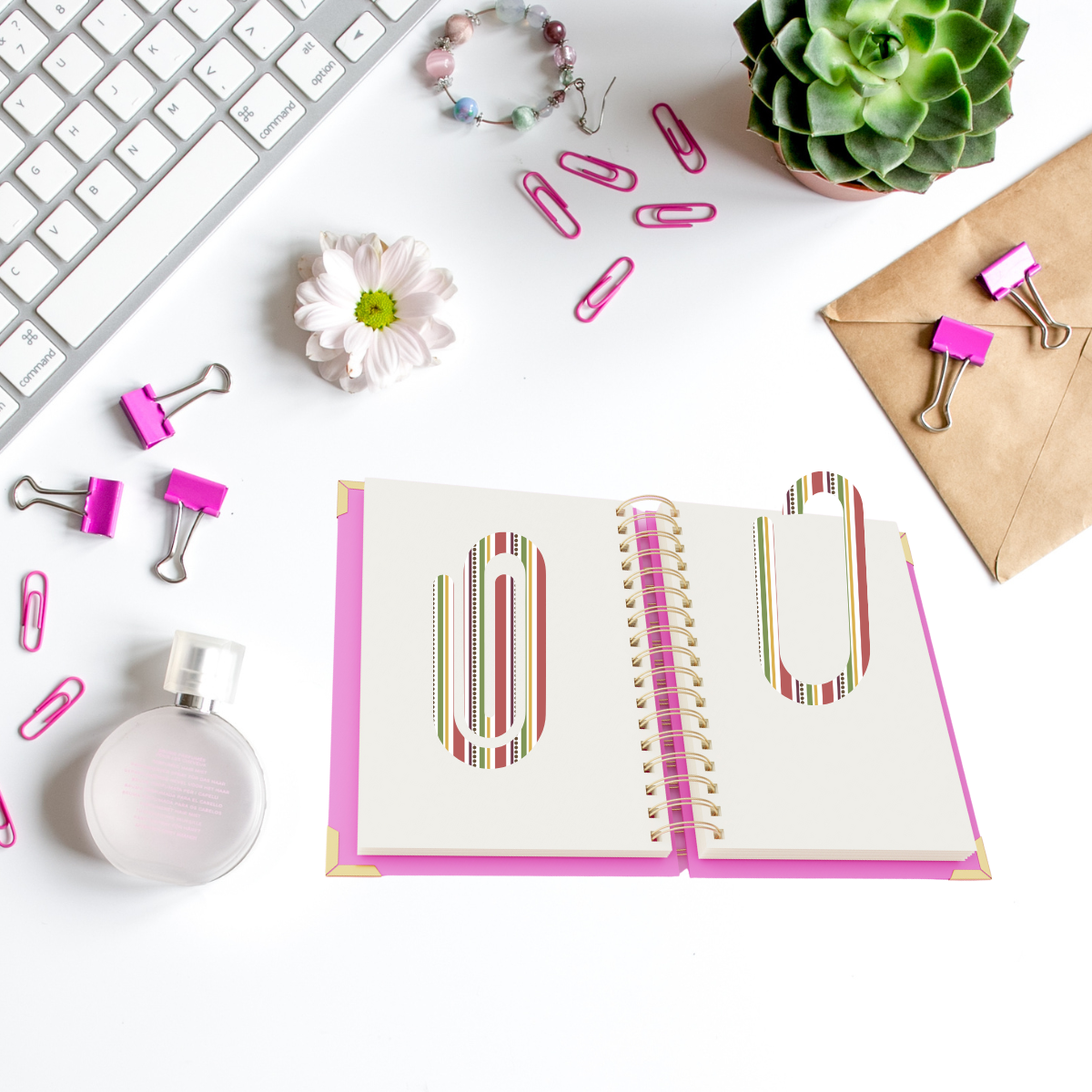 Striped Elegance Paperclip