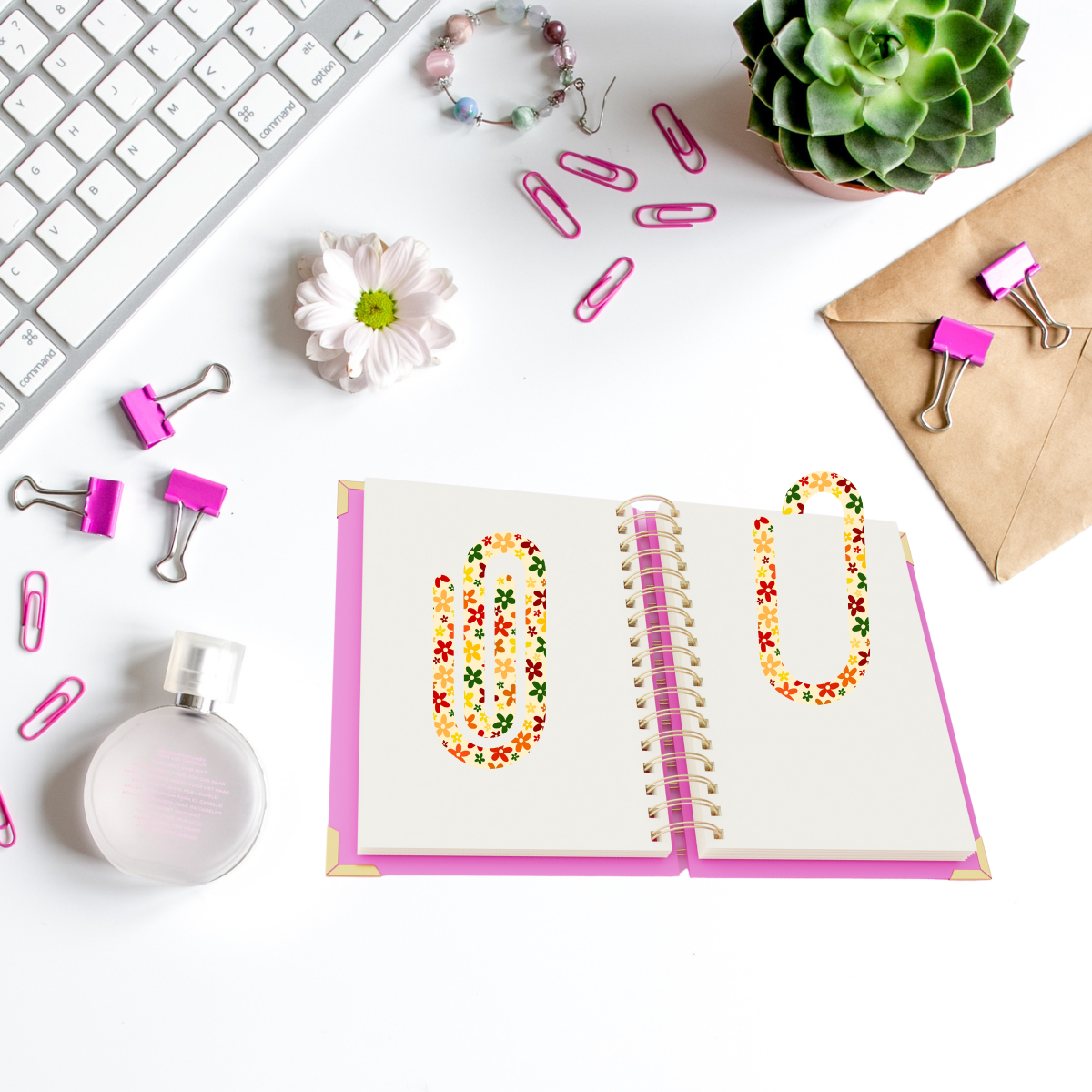 Floral Burst Paperclip