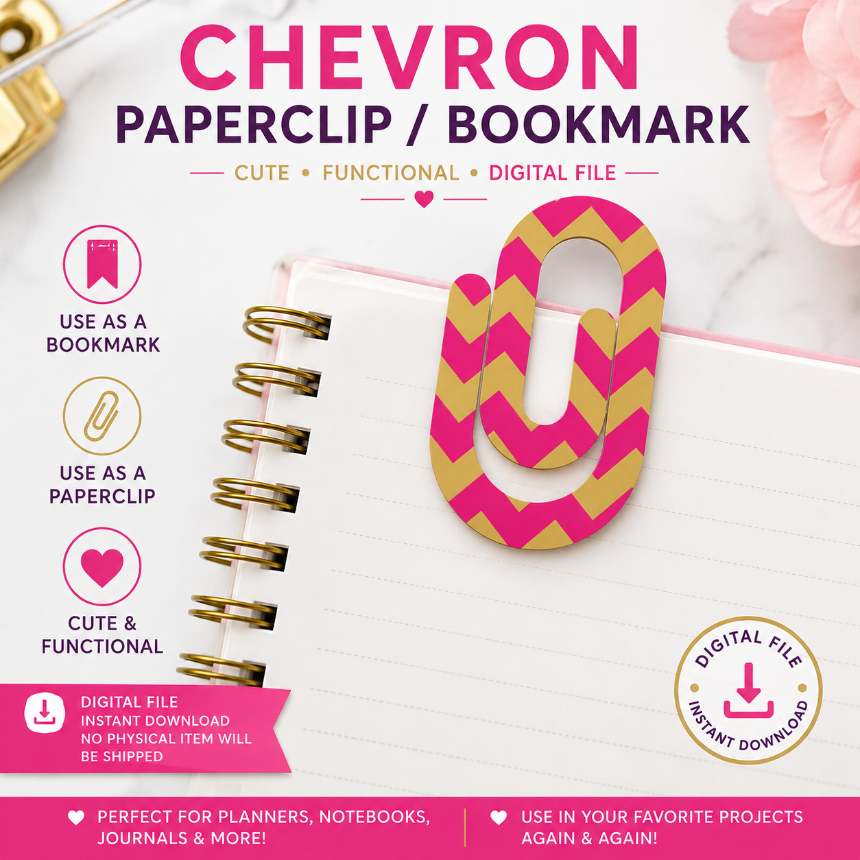Chevron Paperclip / Bookmark