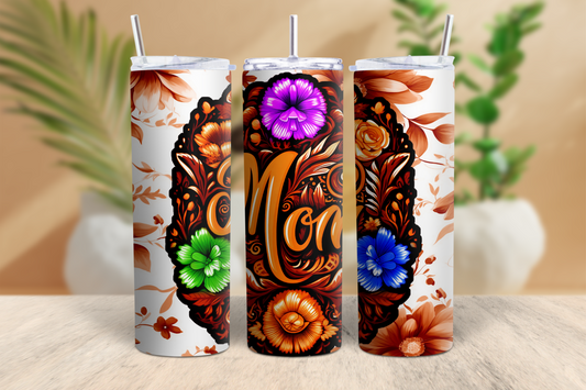 20oz Floral MOM Tumbler (V)