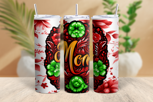 20oz Floral MOM Tumbler (U)