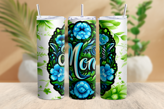 20oz Floral MOM Tumbler (X)