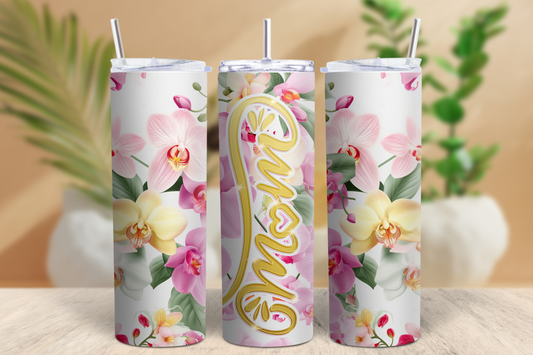 20oz Floral MOM Tumbler (N)