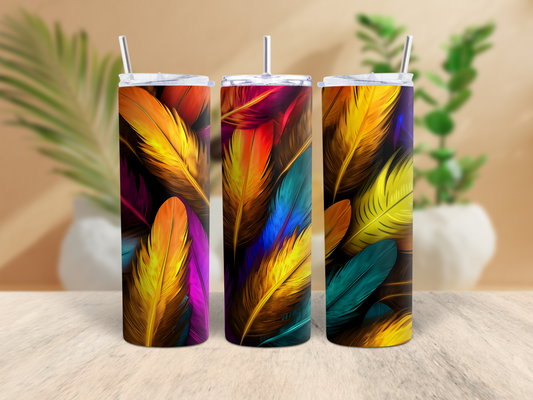 20oz Feather Tumbler (J)