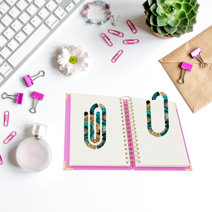 Teal Blossom Paperclip