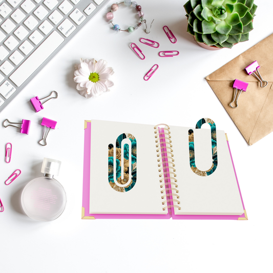 Teal Blossom Paperclip