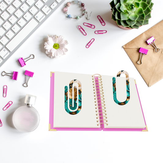 Golden Teal Paperclip