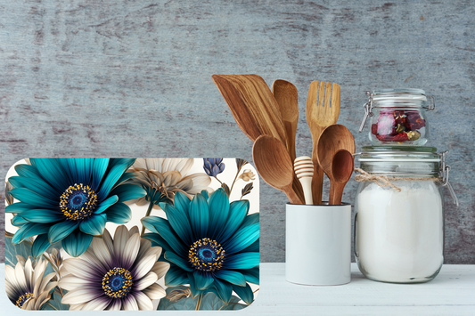 Blue Radiance Floral Cutting Board
