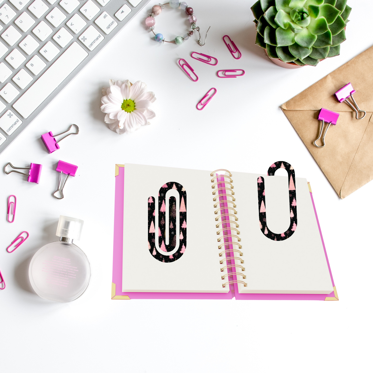 Pink Pine Paperclip