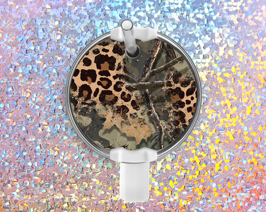 Camo Leopard Acrylic Stanley Tumbler Topper