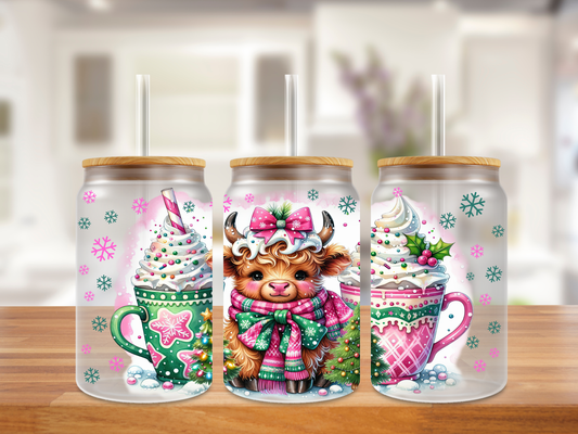 Holiday Highland Cocoa Glass Can