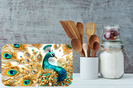 Majestic Grace Peacock Cutting Board