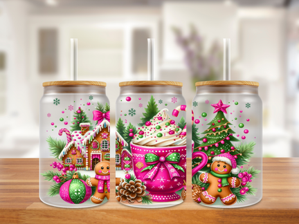 Gingerbread Wonderland Glass Can