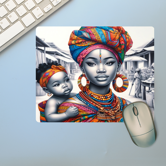 Gorgeous Queen and Child Neoprene Mousepad (A)