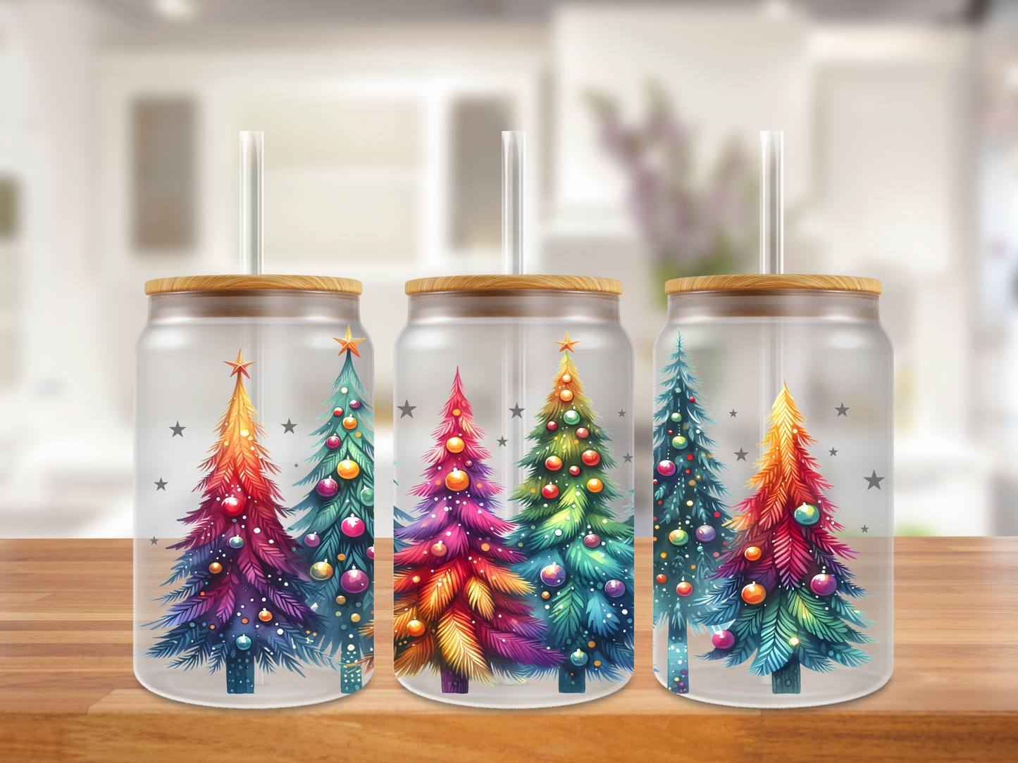 Holiday Glow Glass Can