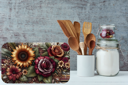 Autumn Harmony Floral Cutting Board