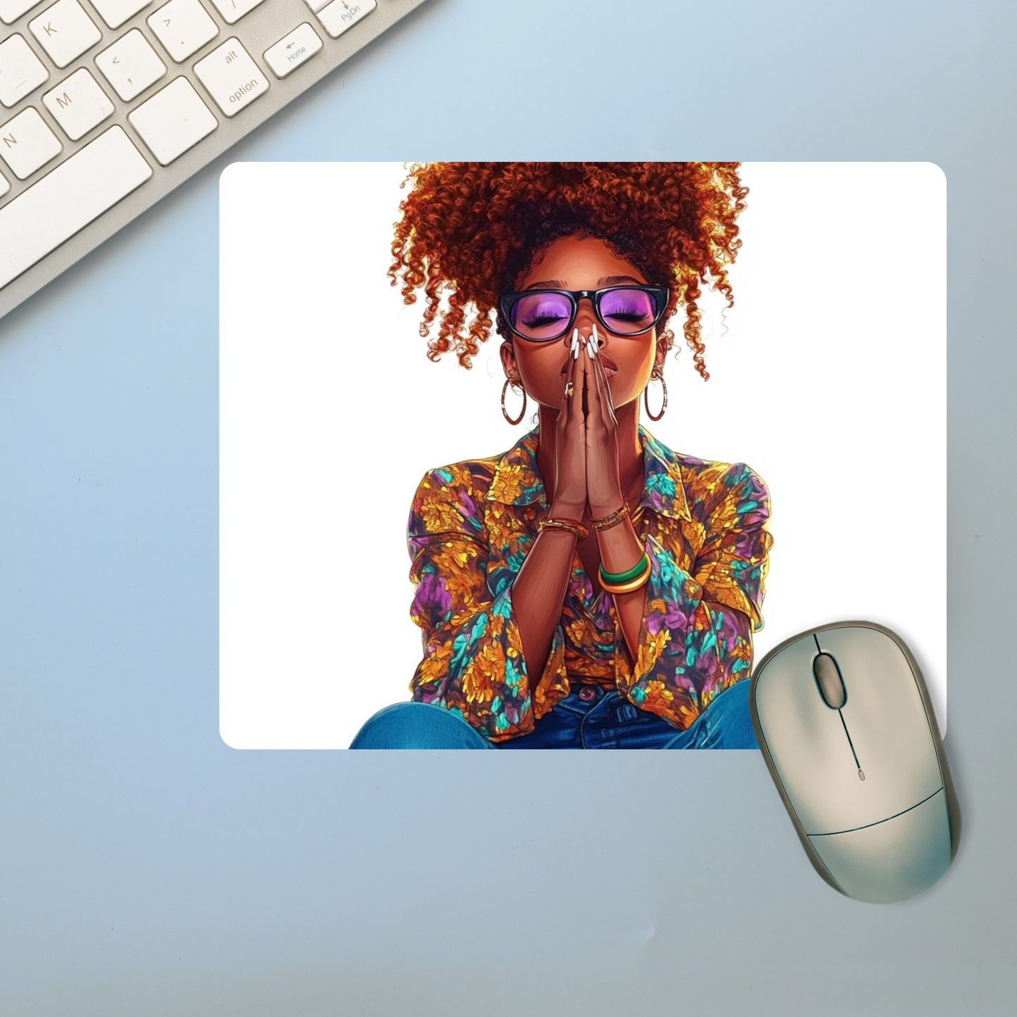 Praying Woman Mousepad (1)