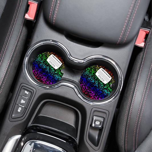 Colorful Composition Notebook Acrylic Car Coasters (2)