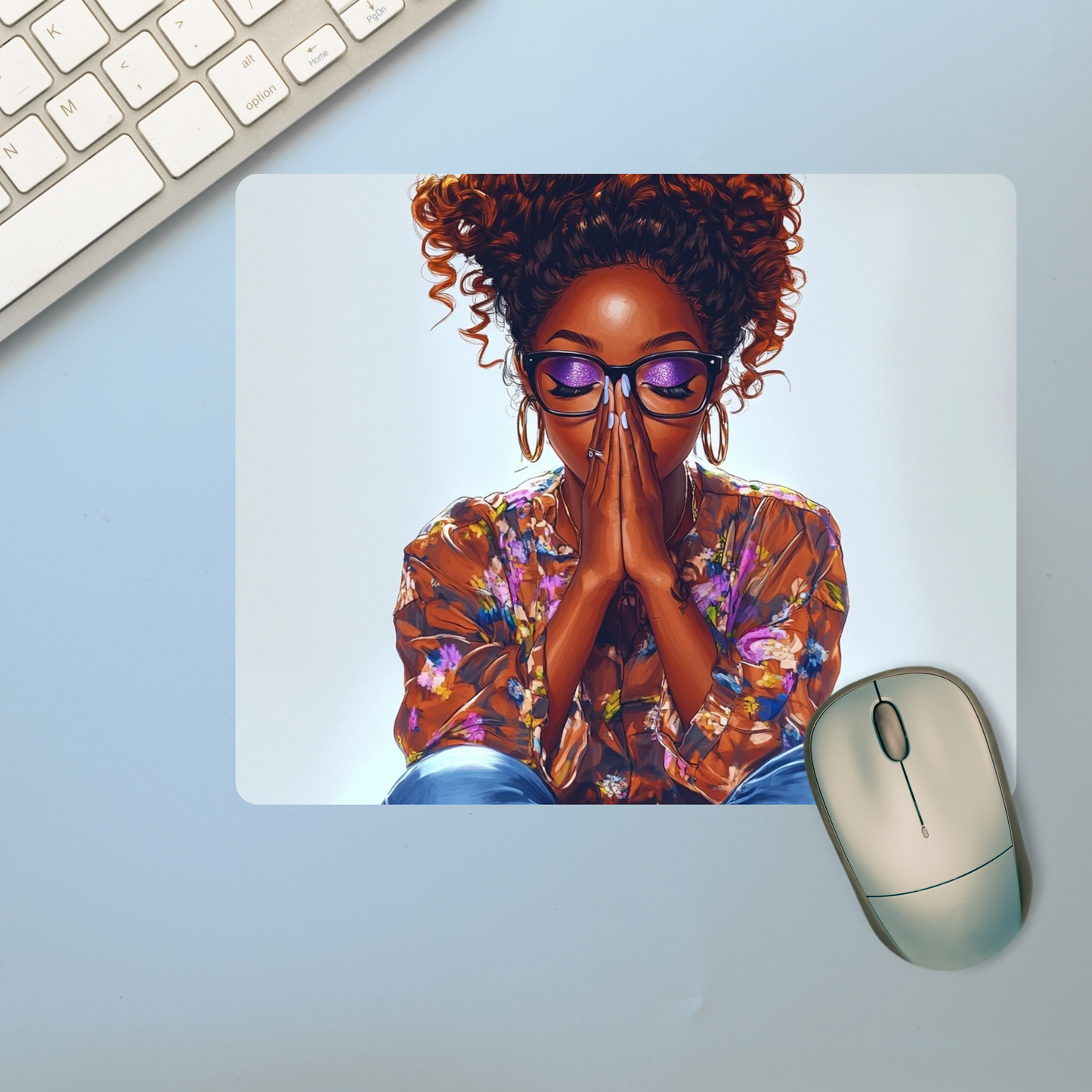 Praying Woman Mousepad (3)