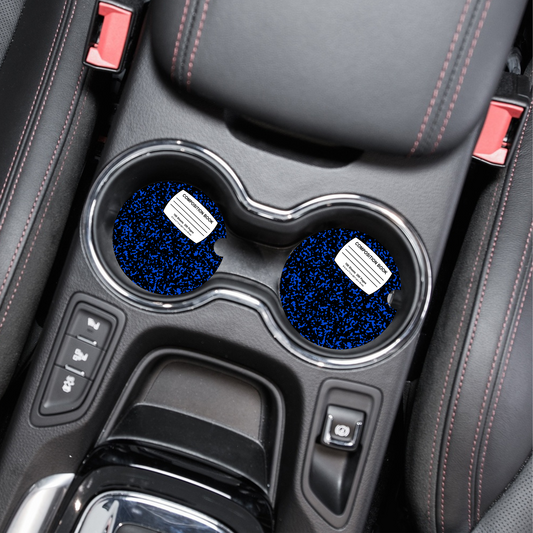 Dark Blue Composition Notebook Acrylic Car Coasters (2)