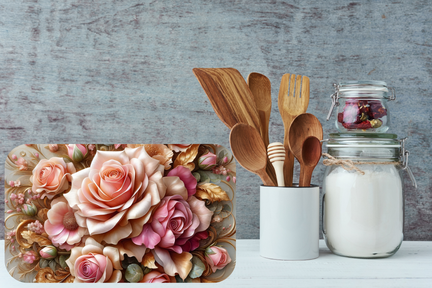 Blush Elegance Floral Cutting Board