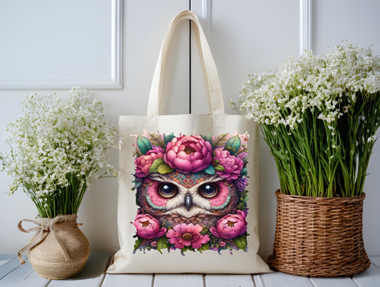 Blossom Owl Tote Bag