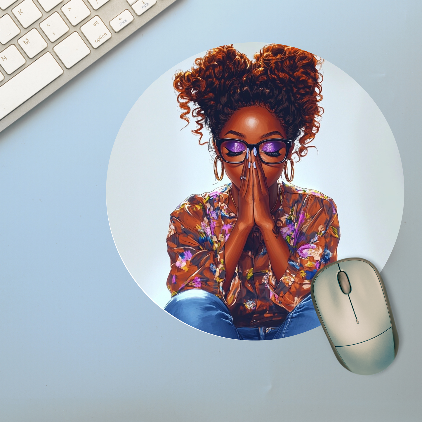 Praying Woman Mousepad (3)