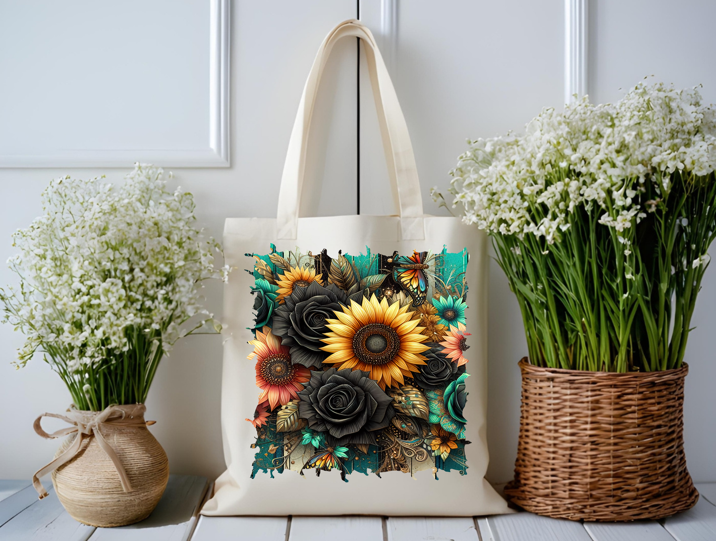 Sunset Bloom Art Tote Bag
