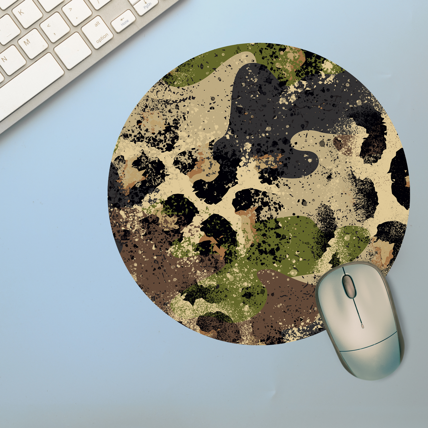 Rustic Camo Leopard Neoprene Mousepad