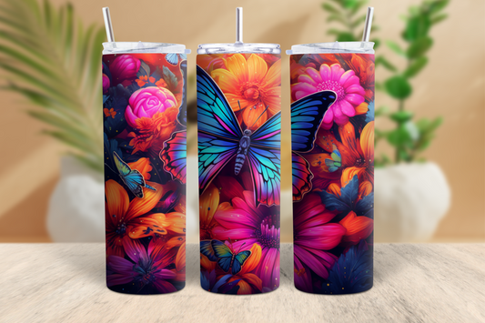 20oz Colorful Butterflies Tumbler