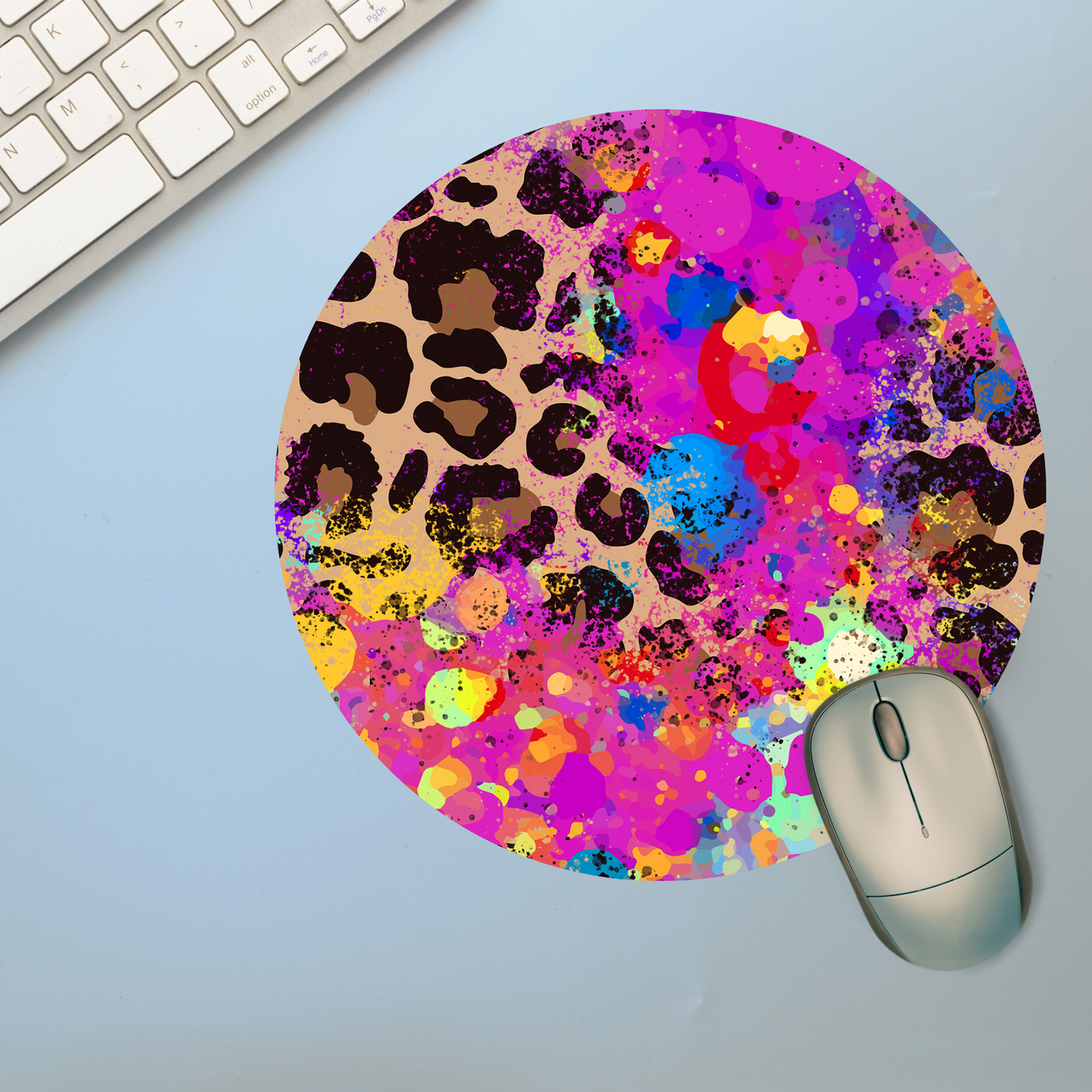 Colorful Leopard Neoprene Mousepad