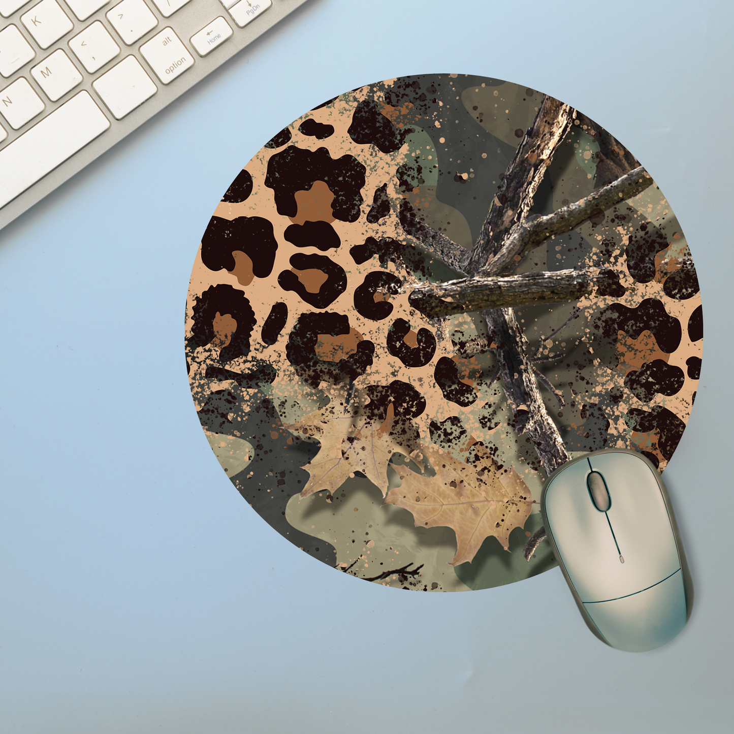 Camo Leopard Neoprene Mousepad