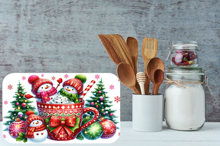 Cup of Cheer Snowman Cutting Board
