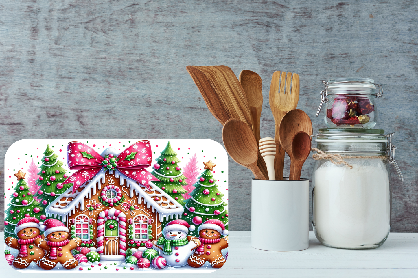 Gingerbread Wonderland Cottage Cutting Board