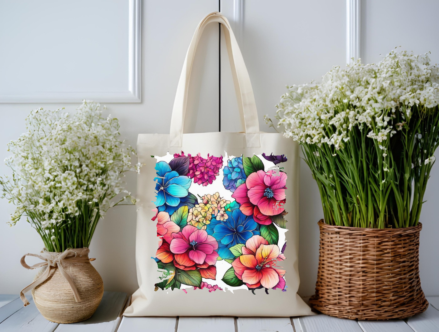 Radiant Rainbow Garden Tote Bag