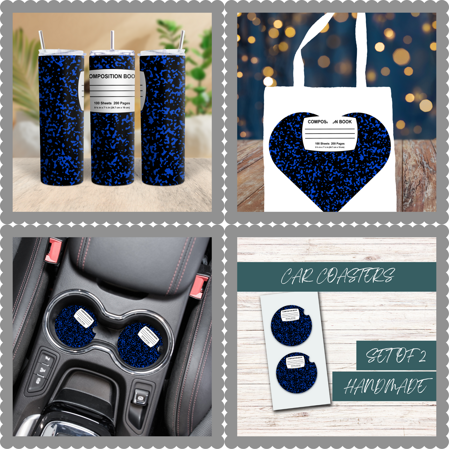 Dark Blue Composition Notebook Bundle