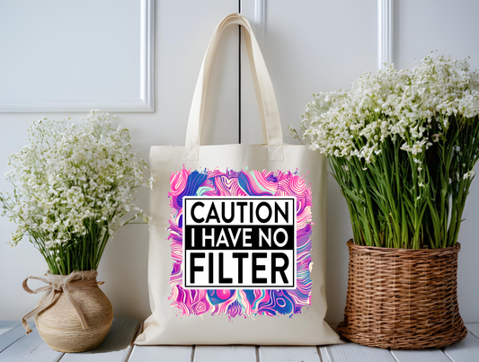 No Filter Vibes Tote Bag