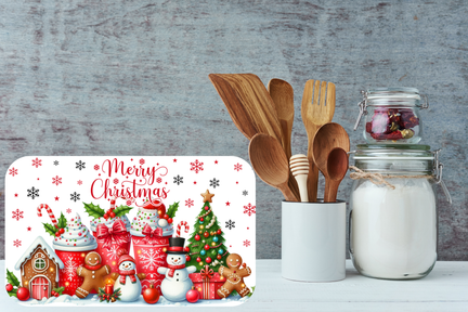 Cup of Cheer Merry Christmas Cutting Board