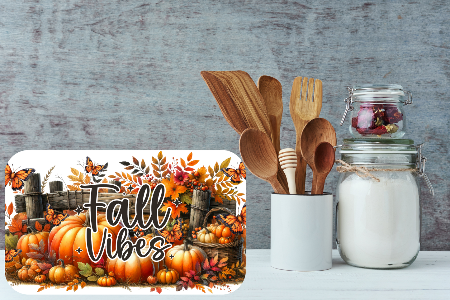 Golden Harvest Fall Vibes Cutting Board