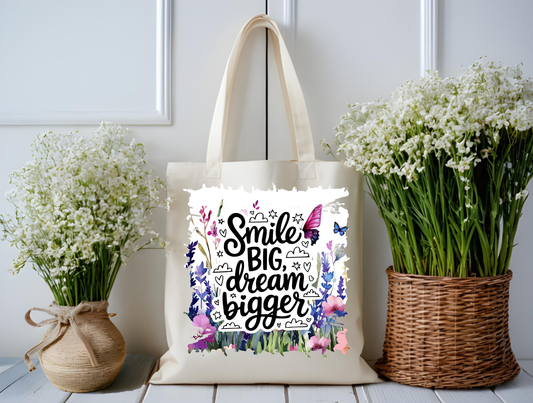 Smile & Dream Blossom Tote Bag