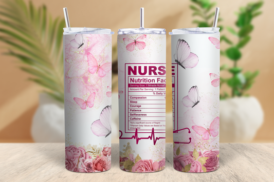 20oz Nurse Nutrition Facts Tumbler (A)