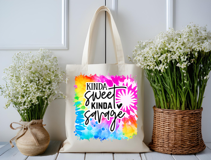 Rainbow Sweet & Savage Tote Bag