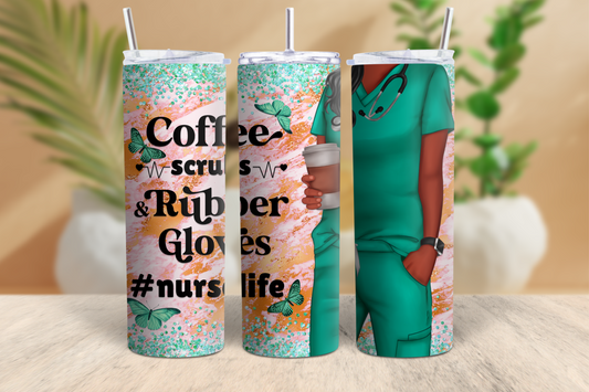 20oz Coffee, Scrubs and Rubber Gloves Tumbler (A)