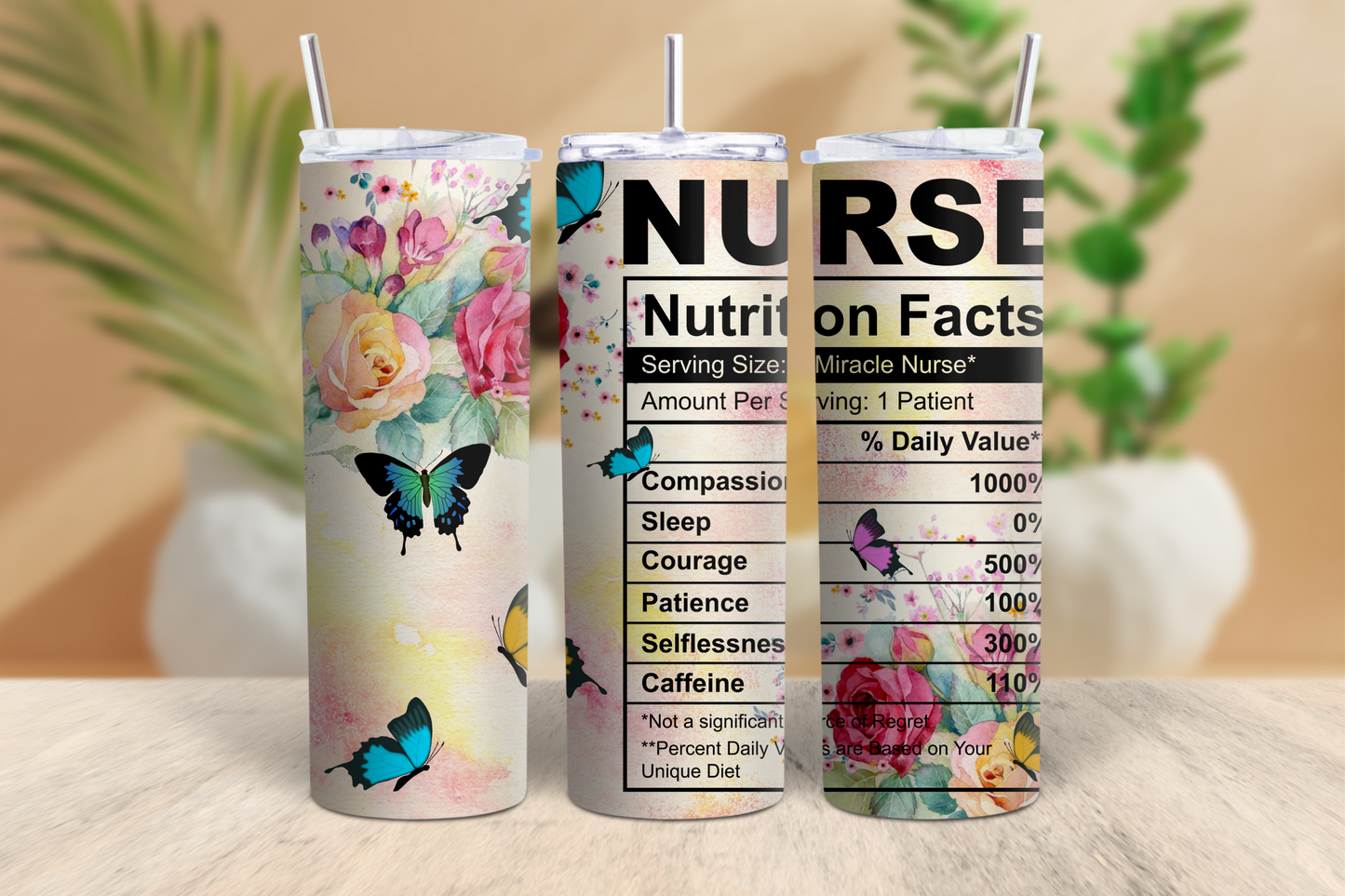 20oz Nurse Nutrition Facts Tumbler (B)