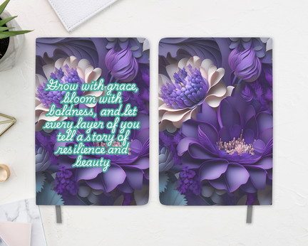 “Resilience & Beauty” Layered Floral Journal