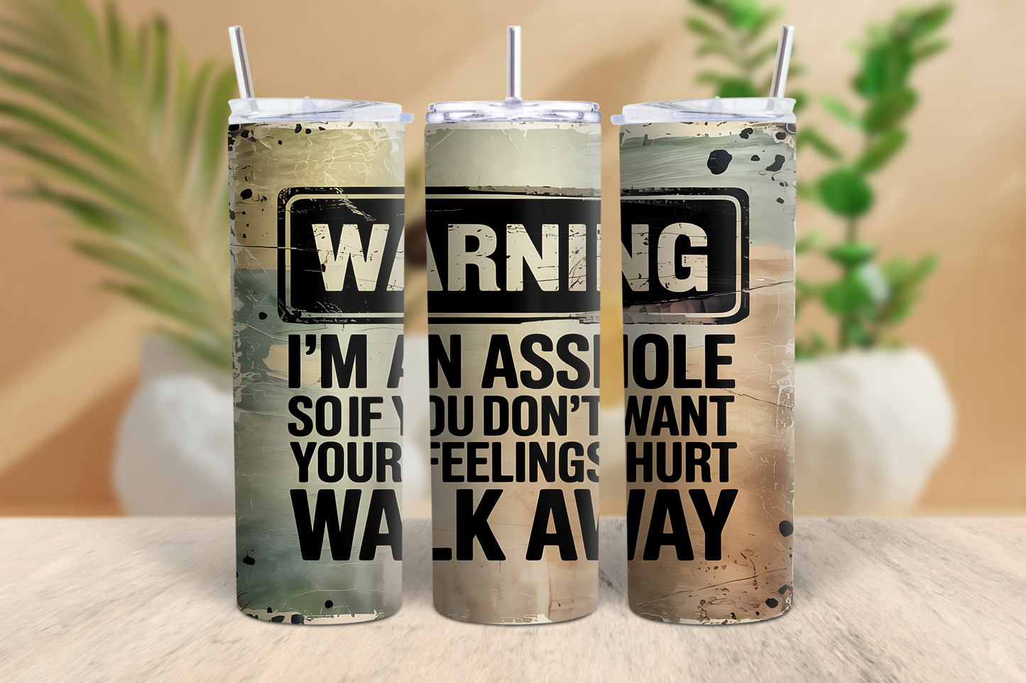 Warning Label Tumbler
